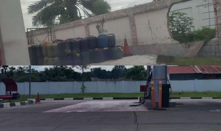 Ratusan Jerigen Berisi BBM Disimpan di Belakang Toilet SPBU Sei Temiang