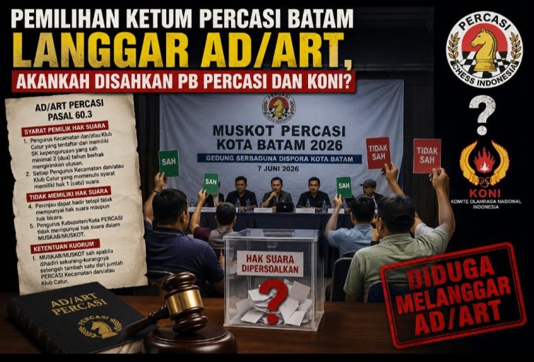 Pemilihan Ketum Percasi Batam Diduga Langgar AD/ART, Akankah Disahkan PB Percasi dan KONI?