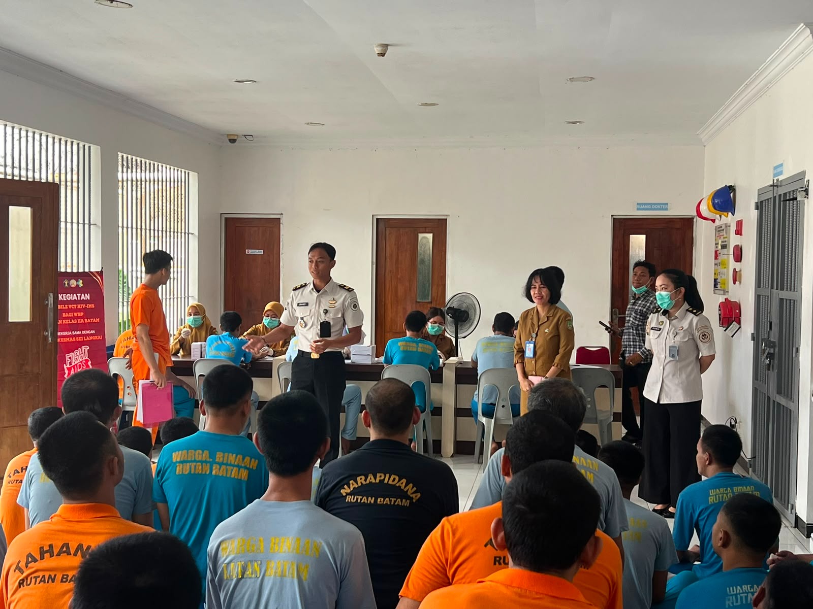 Pemeriksaan VCT Mobile, Warga Binaan Rutan Batam Ikuti Edukasi dan Skrining Kesehatan