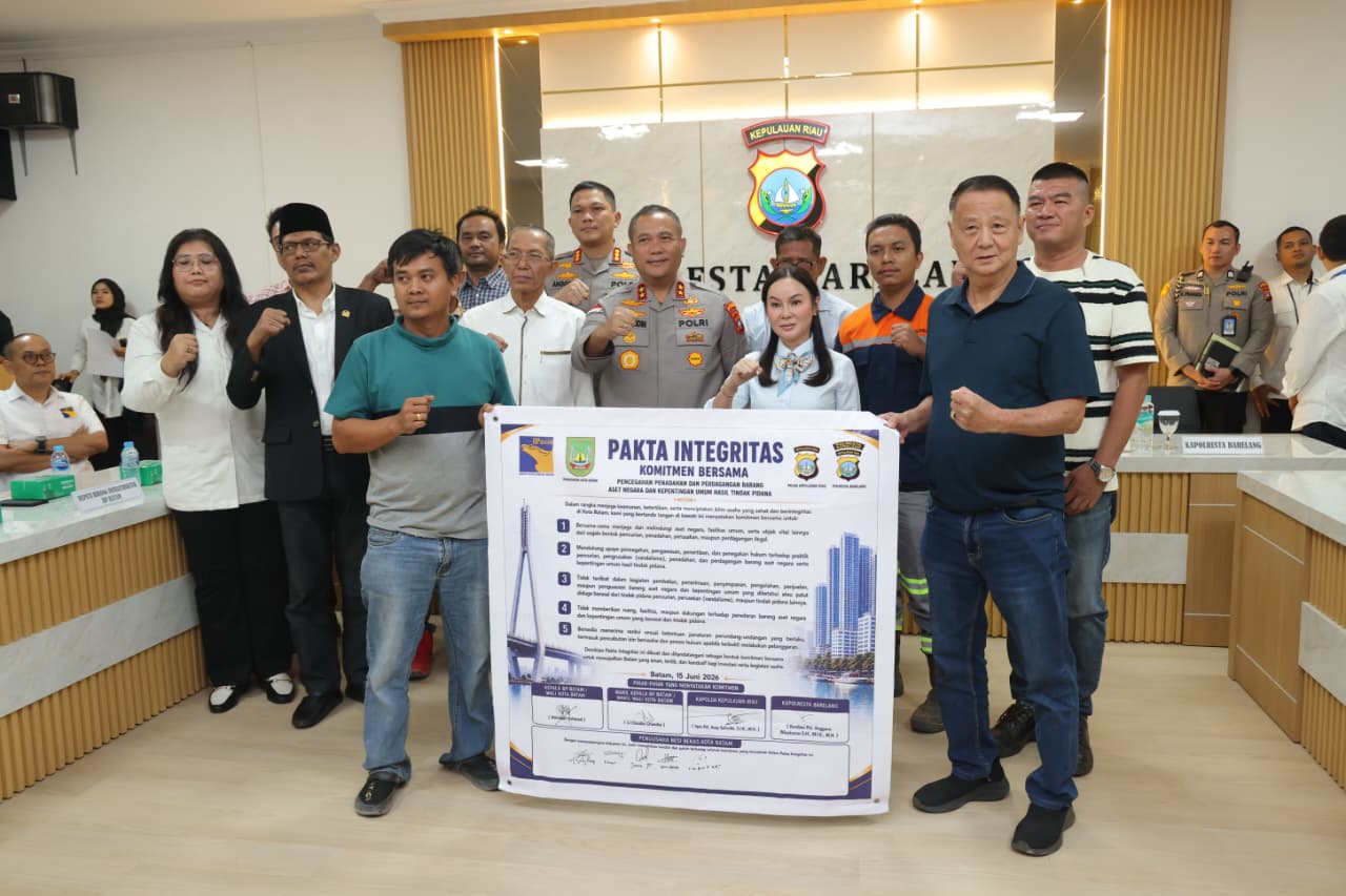 POLDA KEPRI AJAK PELAKU USAHA PENAMPUNG BESI TUA DAN LIMBAH BERPERAN AKTIF MEMUTUS RANTAI KEJAHATAN PENCURIAN ASET PUBLIK