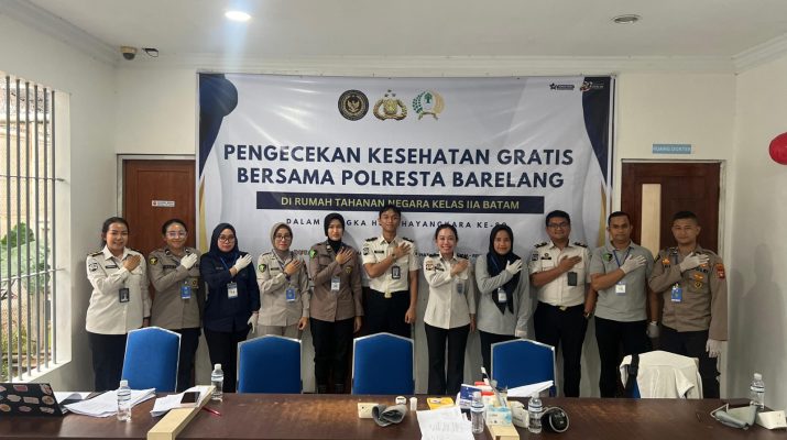 Peduli Kesehatan Warga Binaan, Polresta Barelang dan Rutan Batam Gelar Pemeriksaan Gratis