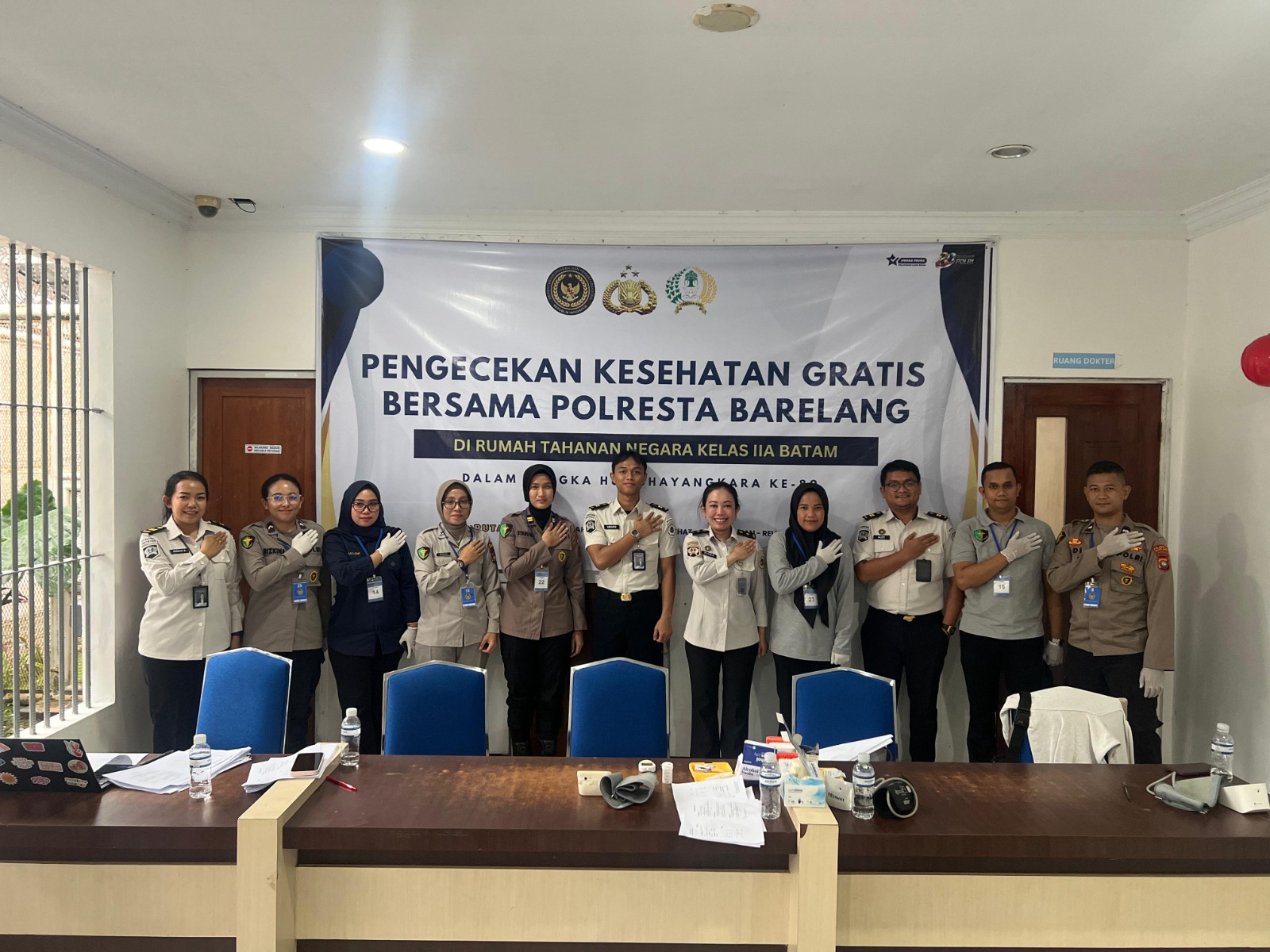 Peduli Kesehatan Warga Binaan, Polresta Barelang dan Rutan Batam Gelar Pemeriksaan Gratis