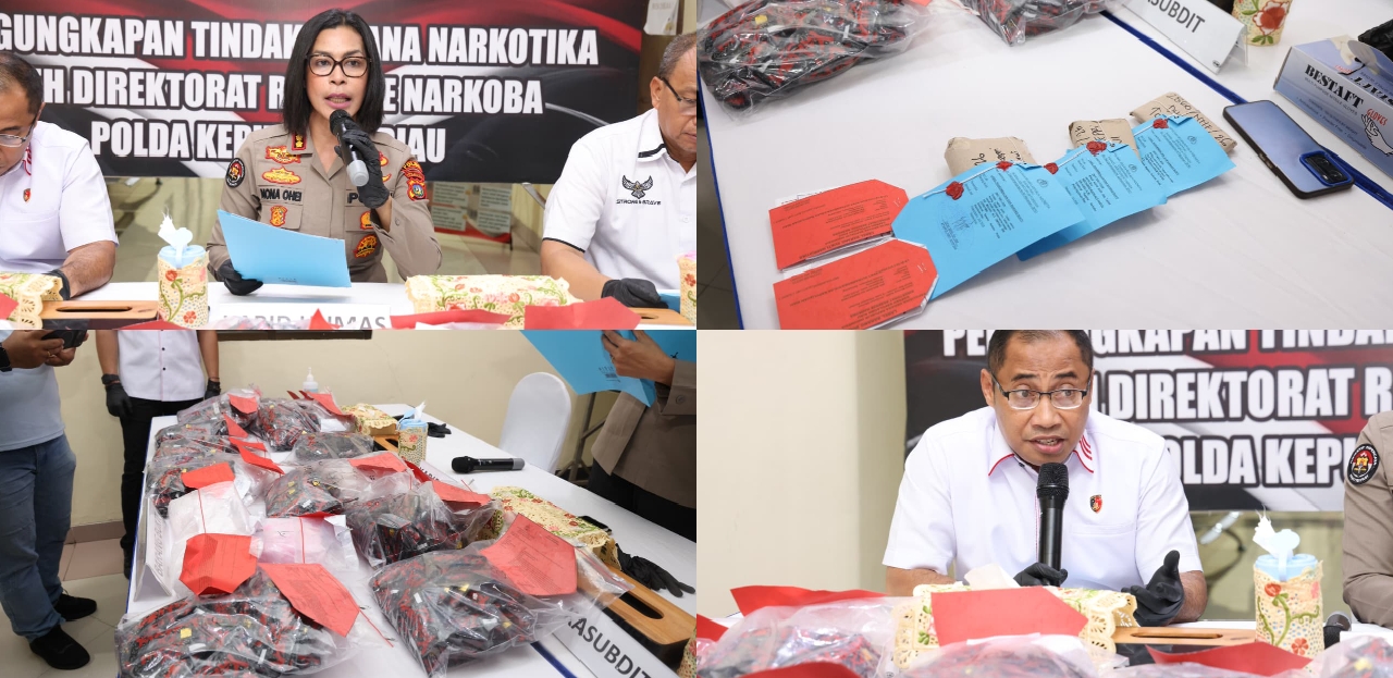 Ditresnarkoba Polda Kepri Ungkap 16 Kasus Narkotika, Amankan 17 Tersangka Dan Gagalkan Peredaran Sabu, Ekstasi, Serta Etomidate Jaringan Internasional