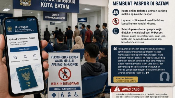 Warga Keluhkan Sulitnya Membuat Paspor, Imigrasi Batam Tegaskan Permohonan