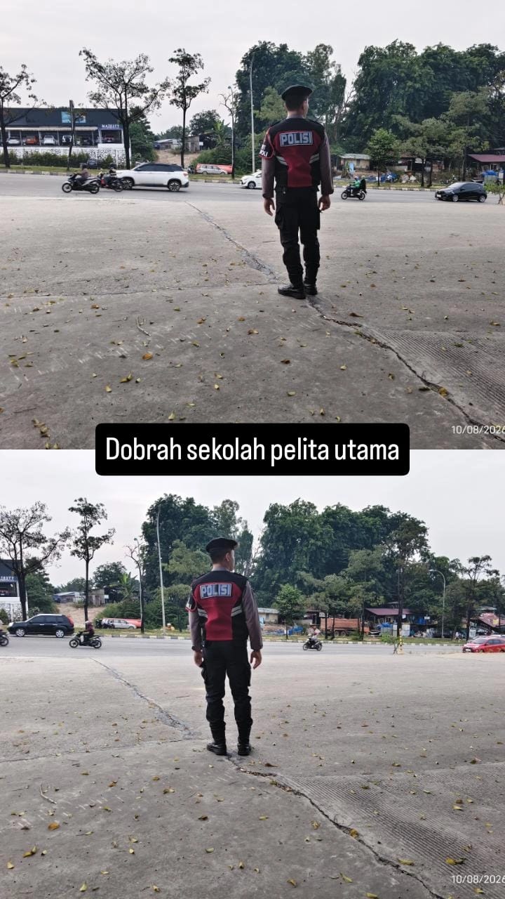 Satsamapta Polresta Barelang Gelar Strong Point Pagi, Wujudkan Kamseltibcarlantas di Kota Batam