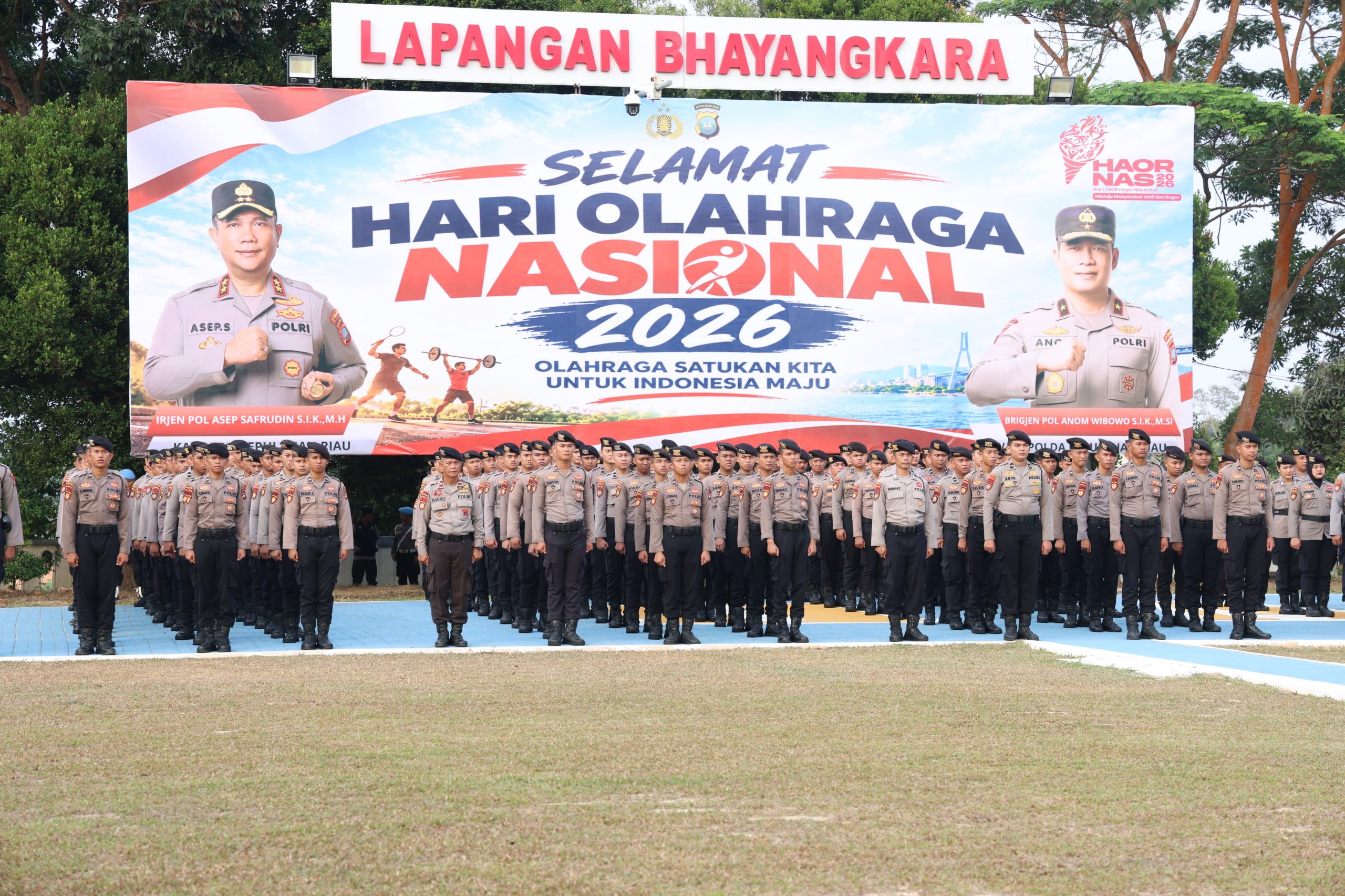 Polda Kepri Peringati Haornas Ke-43, Dorong Personel Budayakan Hidup Aktif Dan Bugar