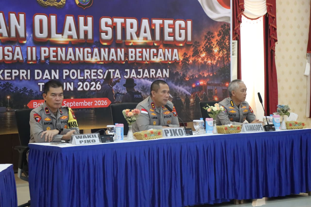 LATIHAN AMAN NUSA II, KAPOLDA KEPRI TEKANKAN KESIAPSIAGAAN HADAPI BENCANA DAN SITUASI KONTINGENSI