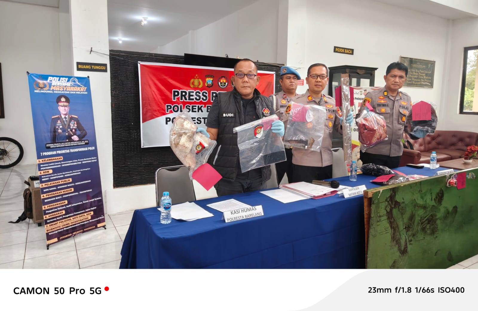 Polsek Batam Kota Rilis Kasus Pembunuhan di Ruko Niagamas: Pelaku Ditangkap Kurang dari 1 Jam Usai Penikaman